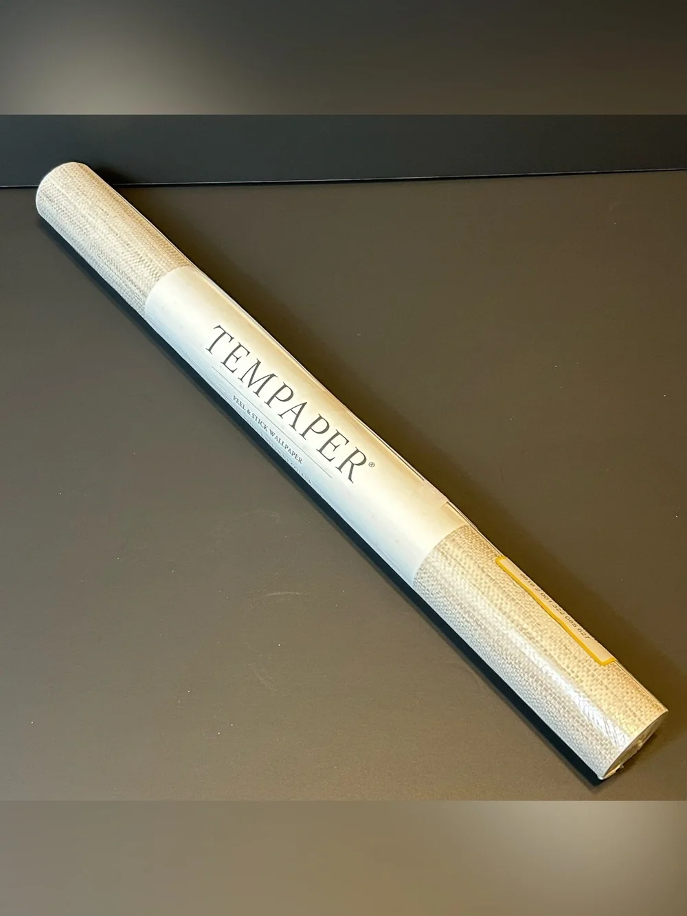 Wallpaper Tempaper Faux Grasscloth Horizontal Ecru Textured Removable Peel Stick